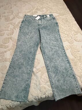 Judy Blue Acid Wash Wide-Leg Jeans - Washed Blue